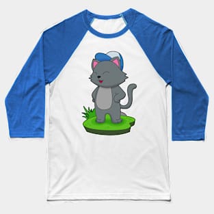 Cat Cap Baseball T-Shirt